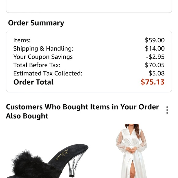 Bridal white fur robe plus size - Picture 4 of 4